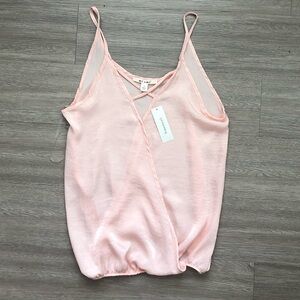 NWT Miami Silk Pink Criss Cross Tank Top